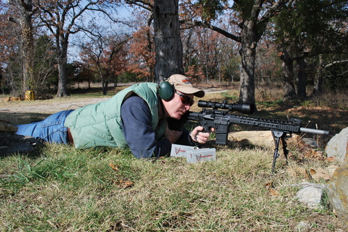 AR on a Bipod in the field